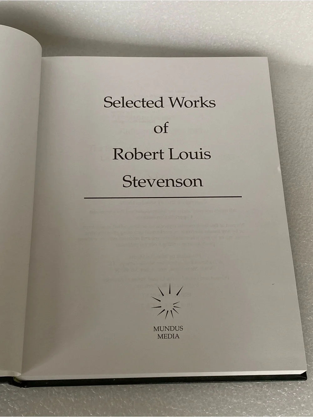 Selected Works Of Robert Louis Stevenson Mundus 2002 Oversized Leather Hardcover